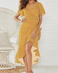 Roos - Maxi Jurk met V-hals en elegante split