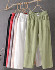 Margriet - Katoen En Linnen Effen Kleur Casual Broek