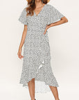 Roos - Maxi Jurk met V-hals en elegante split