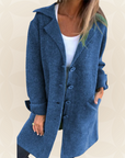 Sofia – Jas van zachte stof met knoopsluiting