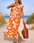 Tamara - Maxi Jurk met Print en V-hals