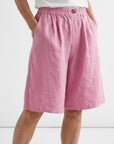 Wandeline™ — Korte ruime elastische taille comfortabele natuurlijke zomerbroek