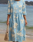 Ilse - Geborduurde Vintage Jurk