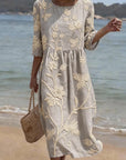 Ilse - Geborduurde Vintage Jurk