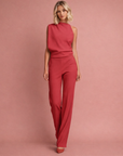 Lieke | Mouwloze Jumpsuit Met Wijde Pijpen