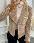 Danisha – Beige vest met ribstructuur
