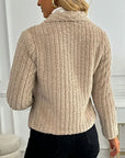 Danisha – Beige vest met ribstructuur