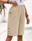 Anouk - Luchtige bermuda met knoopdetails