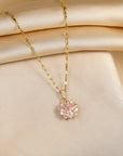 Collier Sakura Rose Romantique in RVS