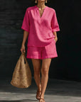 Melanie - Comfortabele set met blouse en shorts voor de zomer