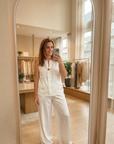 Selma - Casual set met hoge taille en knoop-tanktop