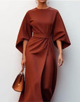 KATARZYNA | MAXI-JURK MET KIMONO-ERMEN