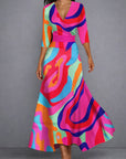 CALLA | Sculpting Floral Maxi Jurk voor elegante zelfverzekerdheid