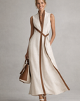 Celeste - Elegante Maxi Jurk met Kleurblokdetails