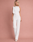 Lieke | Mouwloze Jumpsuit Met Wijde Pijpen