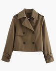 Marianne – Cropped trenchcoat jas met dubbele knopen