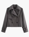 Marianne – Cropped trenchcoat jas met dubbele knopen
