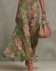 Fleur | Bloemrijke Maxi Jurk met Halternek