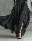 Evy -- Elegante set met plissé rok