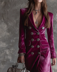 Vere - Fluwelen Blazer Maxi Jurk