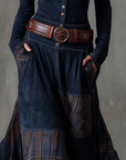Ilse - Maxi jurk van suede met riem