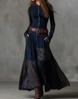 Elly - Maxi-jurk van ecolologisch suede met riem