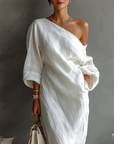Elise™ | Asymmetrische en elegante maxi jurk