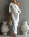 Elise™ | Asymmetrische en elegante maxi jurk