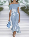 Lente Zomer Bloemige Geprinte Elegante Jurken