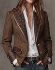Consuelo | Blazer met Visgraatpanelen