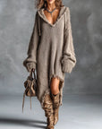 Gerda | Oversized gebreide hoodie jurk