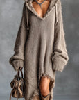 Gerda | Oversized gebreide hoodie jurk