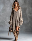 Gerda | Oversized gebreide hoodie jurk