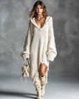 Gerda | Oversized gebreide hoodie jurk