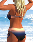 Bikini Kleurverloop Patroon Met Koord