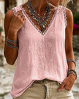 Marjet | Kanten Tanktop met V-hals