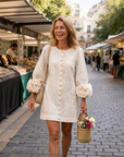 Lilian | Mini jurk met bloemenmouwen