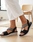 Gabriela - Platte Sandalen met Metaal Detail