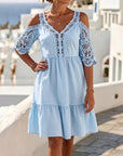Lisette | Off-Shoulder Kanten Jurkje