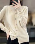 Ernestine | Casual kasjmier cardigan met knopen