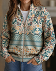 Sybilla™ | Vintage Bloemen Zip Vest