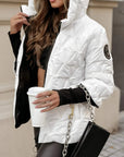 Lou | Jas met capuchon en diamanten patchwork