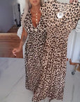 Hedwig | Midi Jurk met Luipaard print