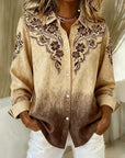 Tucson™ | Vintage Westerse Bloemenknopen Blouse