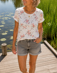 Silvia - Casual T-Shirt met Bloemenprint