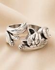 Vivi | Zilveren open ring met slapende