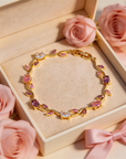 Eszter | Delicate bloemenarmband met steentjes