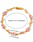 Eszter | Delicate bloemenarmband met steentjes