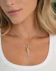 Mariette | Goudkleurige hanger ketting ouders-kinderen