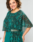 Jolanda - Chique knielange Chiffon Jurk